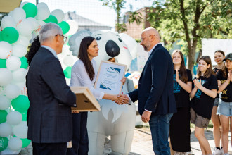 Podziękowania dla sponsorów nowego placu zabaw
