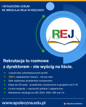 Rekrutacja do I Społecznego Liceum Ogólnokształcącego im. M. Reja